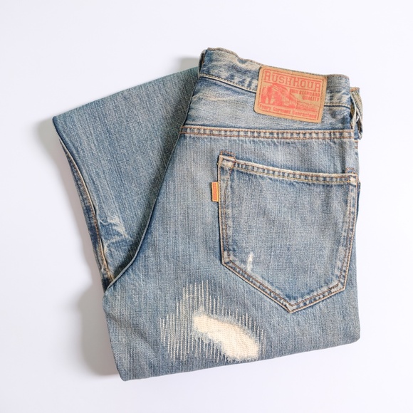 Rush hour distressed denim embroidery jeans (japan) - Picture 7 of 7
